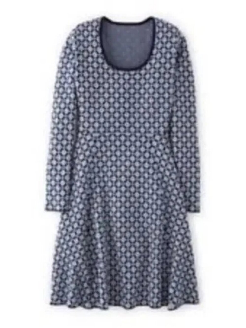 Boden Glamorous Metallic Geo Knit Fit & Flare Dress